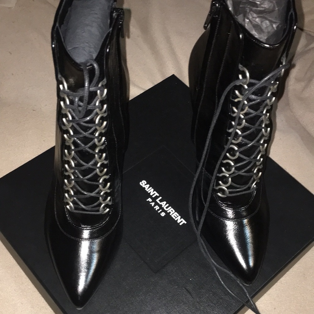 Yves Saint Laurent Black Ankle Boots View 4